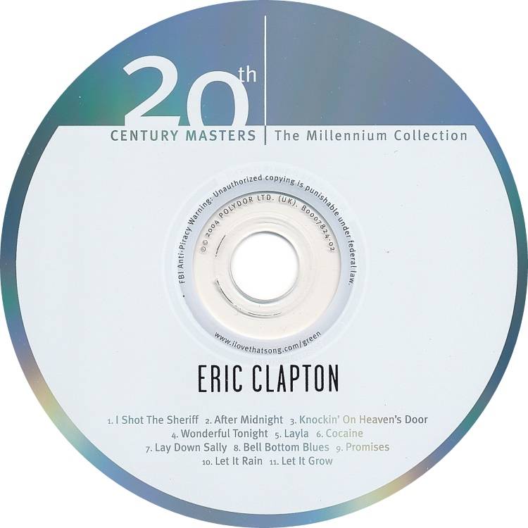 Eric Clapton 20th Century Masters : CD